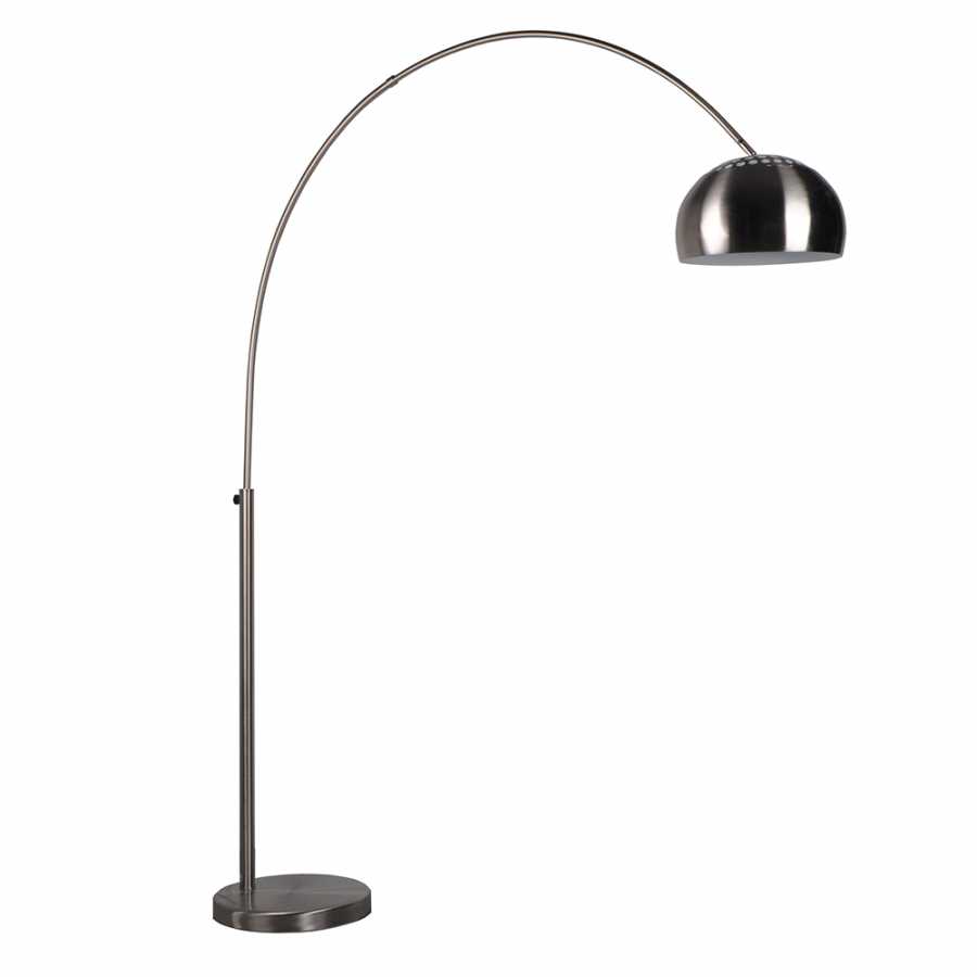 Naken Interiors Metal Bow Floor Lamp - Brushed