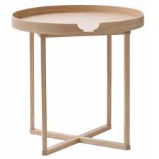 Wireworks Damien Round Side Table - Oak