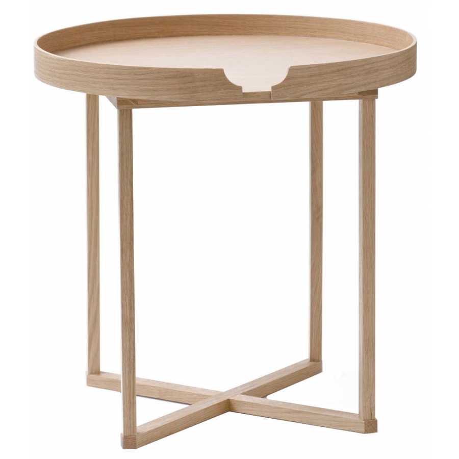 Wireworks Damien Round Side Table - Oak 