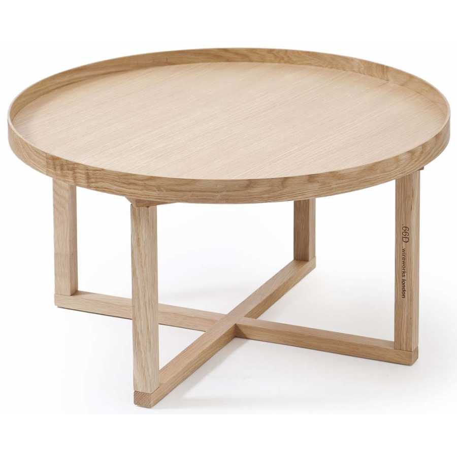 Wireworks 66D Round Coffee Table - Oak