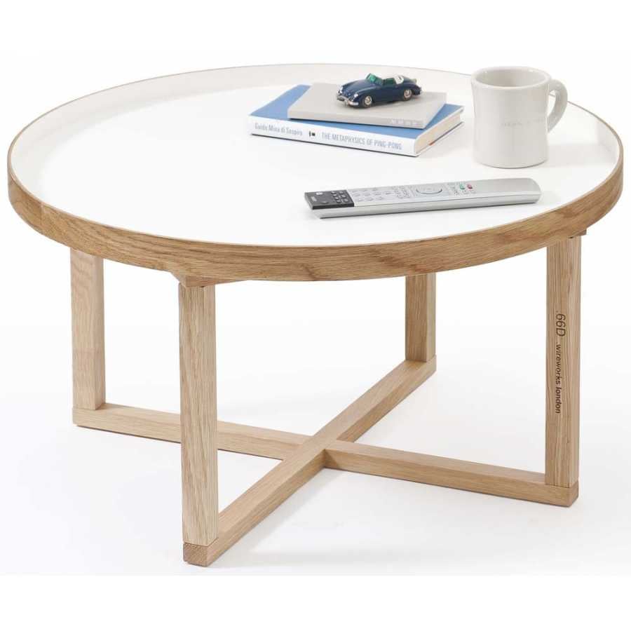 Wireworks 66D Round Coffee Table - White