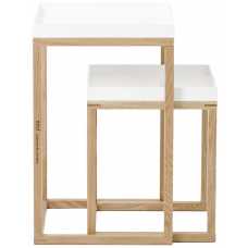 Wireworks Nest of Side Tables - Set of 2 - White