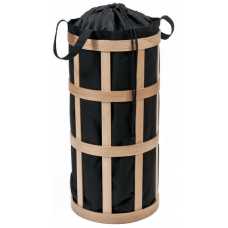 Wireworks Cage Laundry Basket - Oak - Black Bag