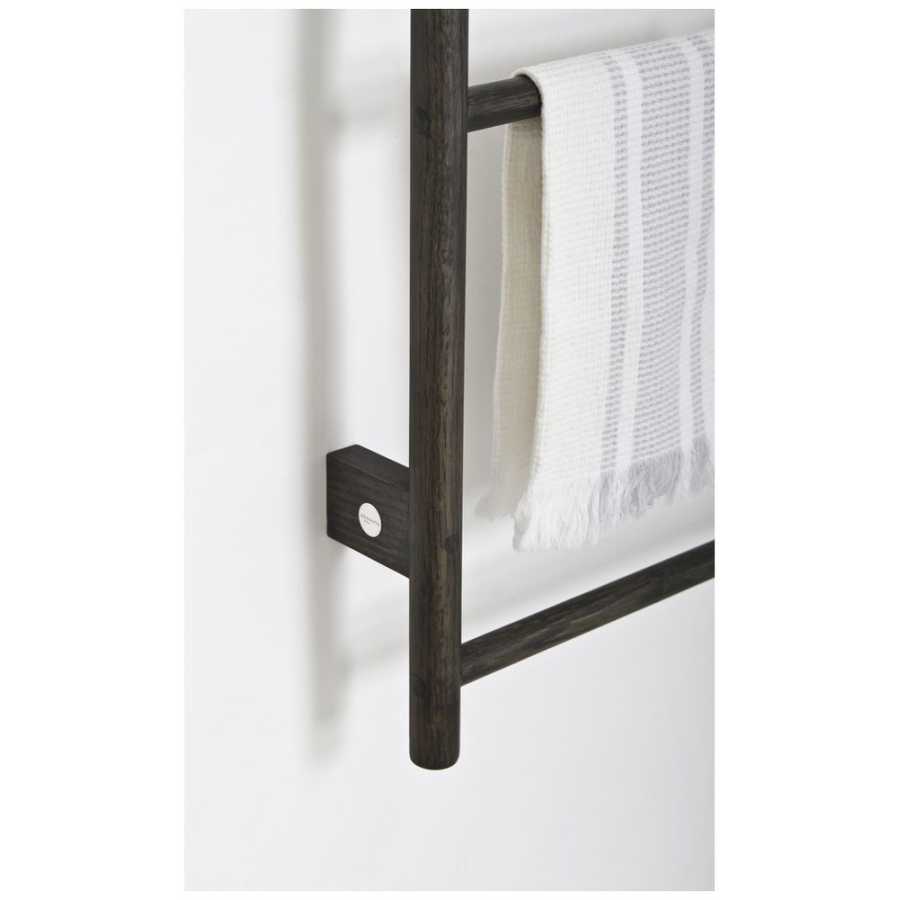 Wireworks Wallbar Towel Rail - Dark Oak