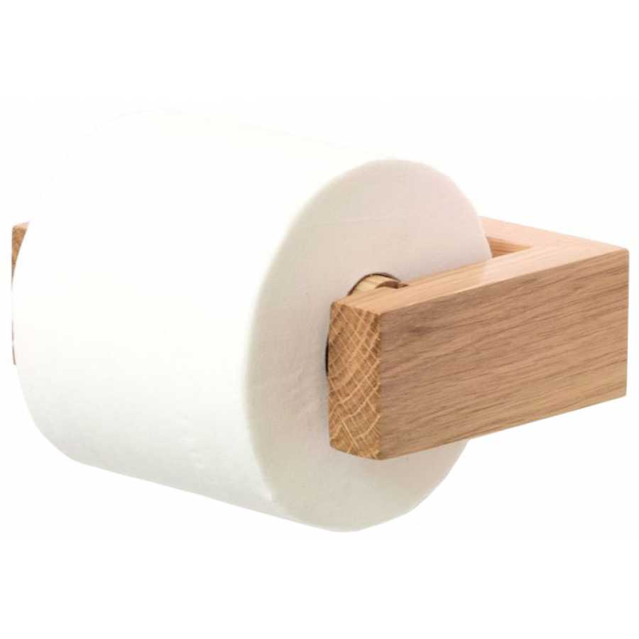 Wireworks Slimline Toilet Roll Holder - Oak
