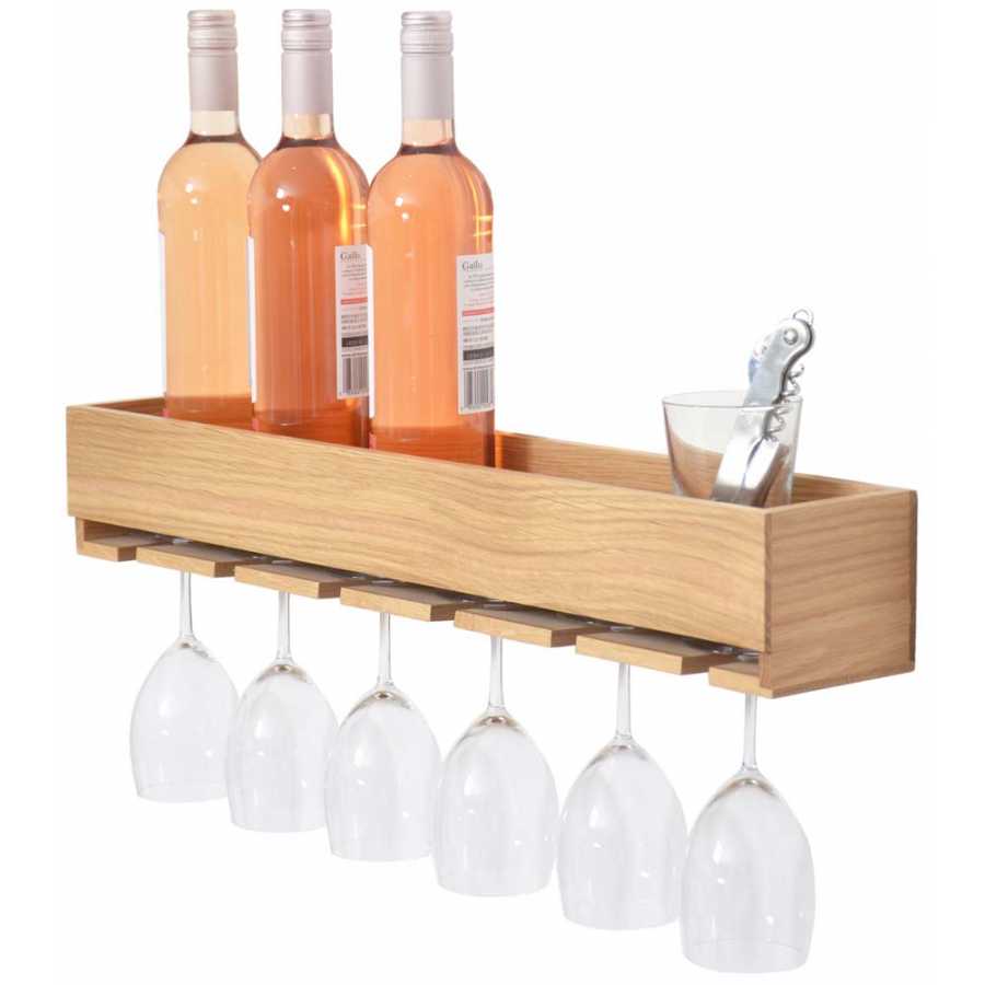 Wireworks Cookhouse Wine Glass Holder With Shelf