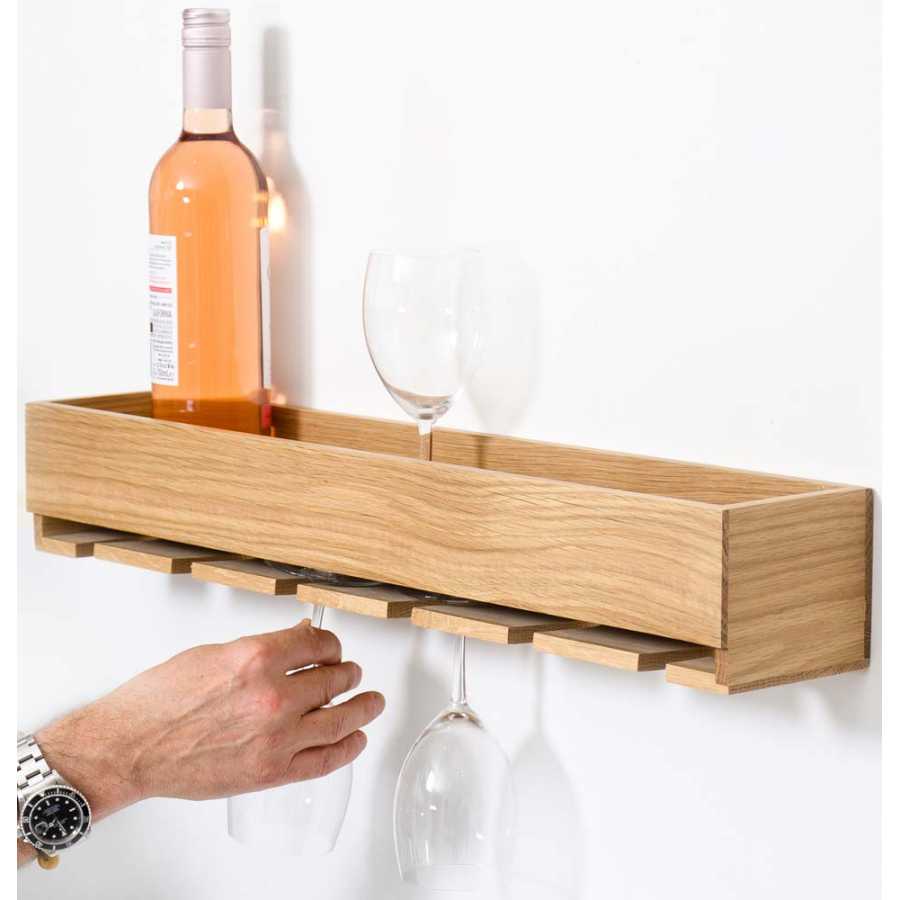 Wireworks Cookhouse Wine Glass Holder With Shelf
