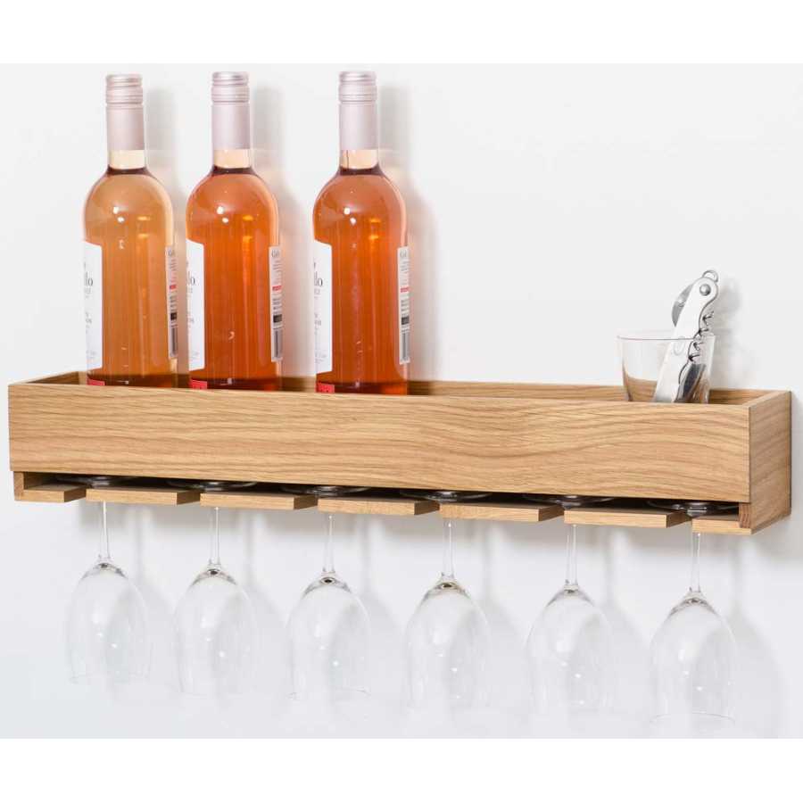 Wireworks Cookhouse Wine Glass Holder With Shelf