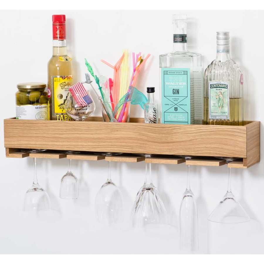 Wireworks Cookhouse Wine Glass Holder With Shelf