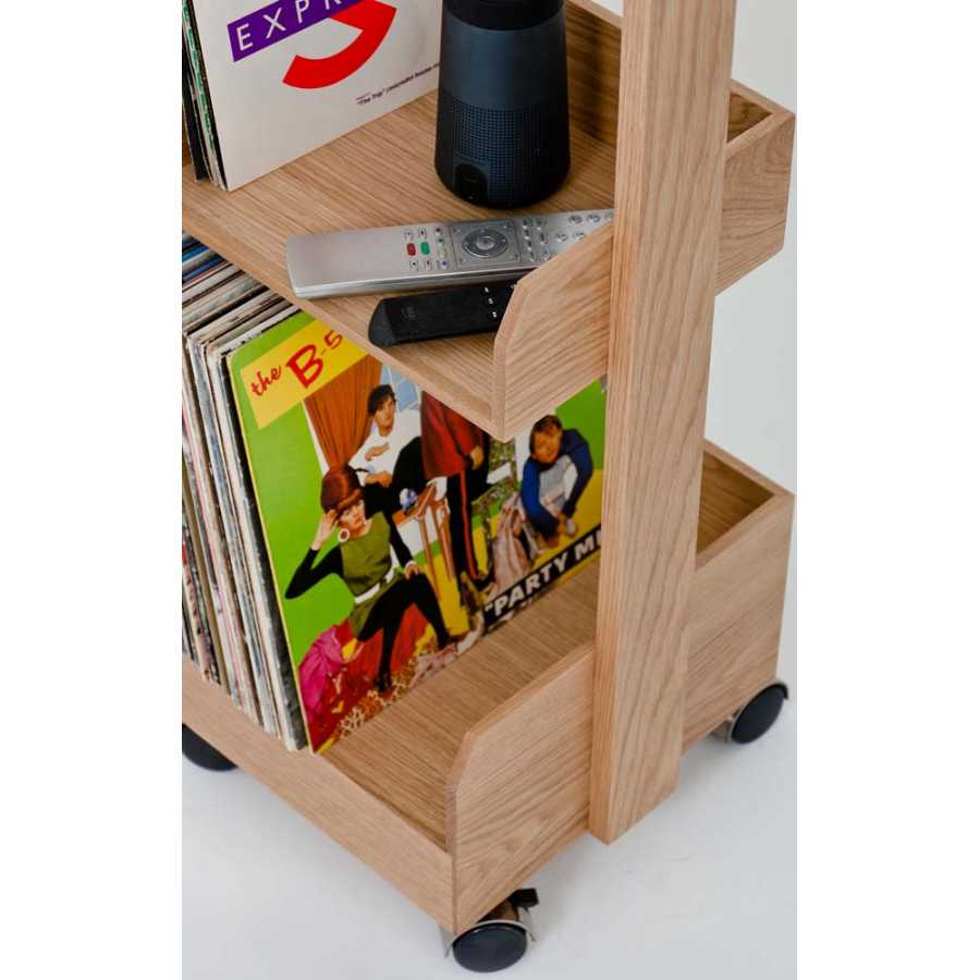 Wireworks Mini Bookie Roller Shelf - Oak