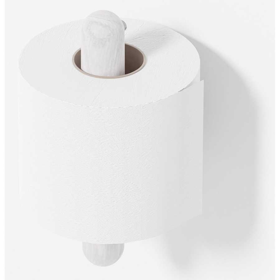 Wireworks Yoku Single Toilet Roll Holder - Oyster White