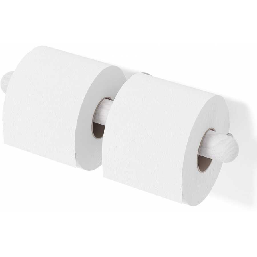 Wireworks Yoku Double Toilet Roll Holder - Oyster White