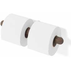 Wireworks Yoku Double Toilet Roll Holder - Walnut