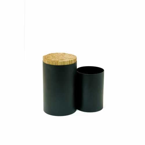 Wireworks Utensils Pot With Knife Block - Black Wireworks Utensils Pot With Knife Block - Black