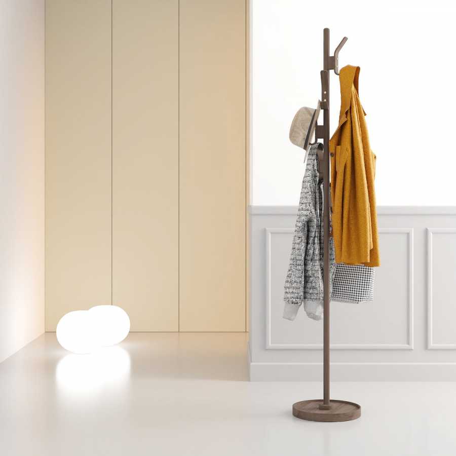 Wireworks Right Hook Coat Stand - Walnut