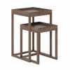 Wireworks Nest of Side Tables - Set of 2 - Walnut