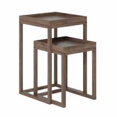 Wireworks Nest of Side Tables - Set of 2 - Walnut