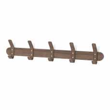 Wireworks Left Hook 5 Coat Rack - Walnut