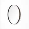 Wireworks Glance Round Wall Mirror - Walnut