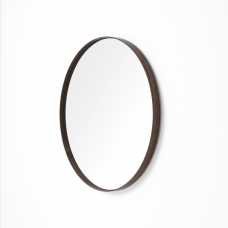 Wireworks Glance Round Wall Mirror - Walnut