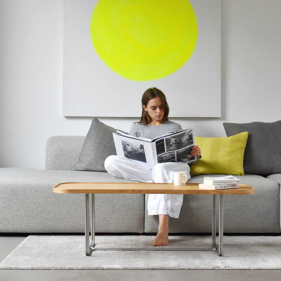 Wireworks Rectangular Coffee Side Table - Oak