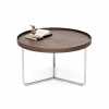 Wireworks Round Coffee Side Table - Walnut