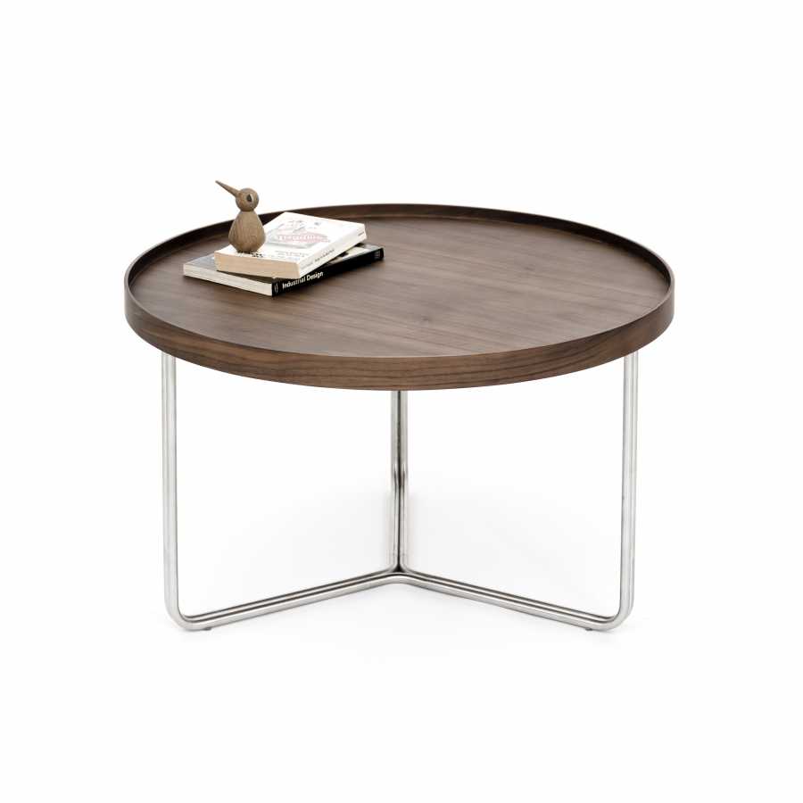 Wireworks Round Coffee Side Table - Walnut