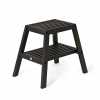 Wireworks Slatted Stool - Dark Oak