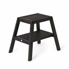 Wireworks Slatted Stool - Dark Oak