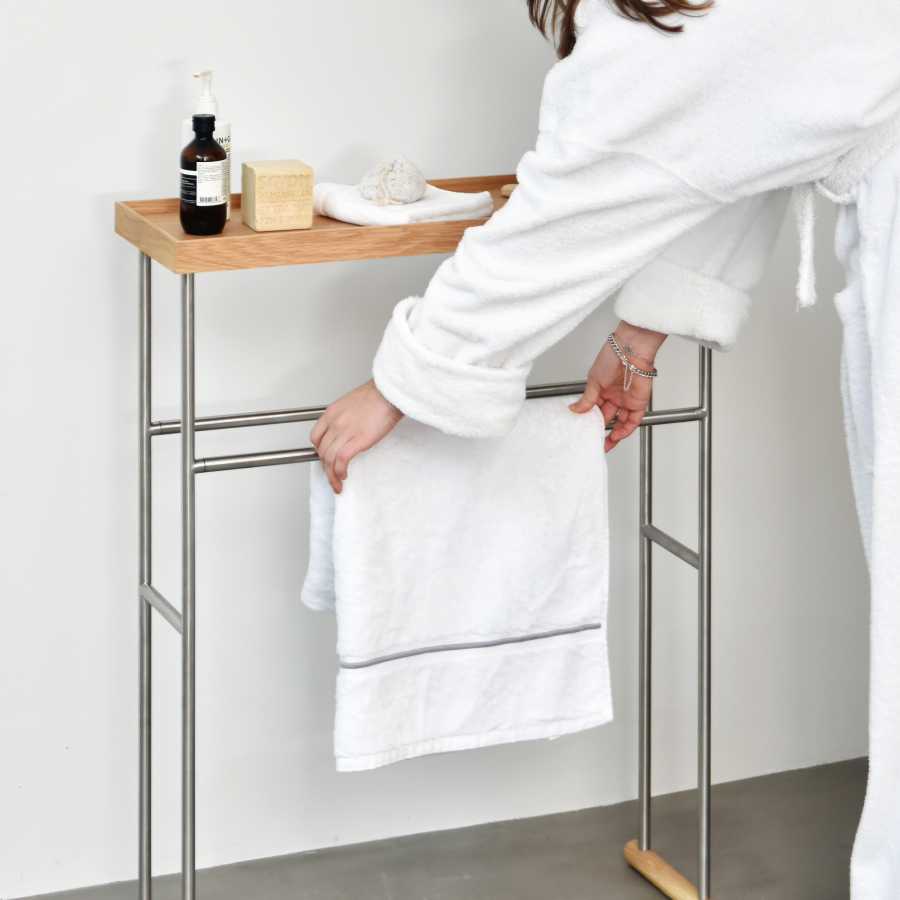 Wireworks You Caddy Towel Rail - Oak