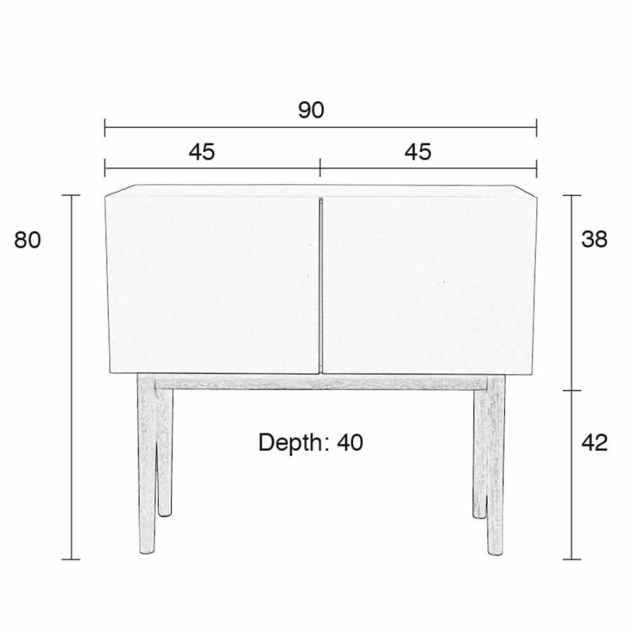 Zuiver High On Wood Cabinet - Diagram