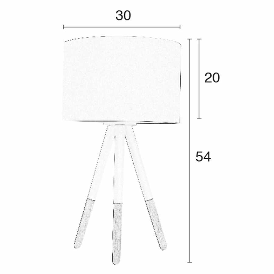 Zuiver Highland Table Lamp - White - Diagram