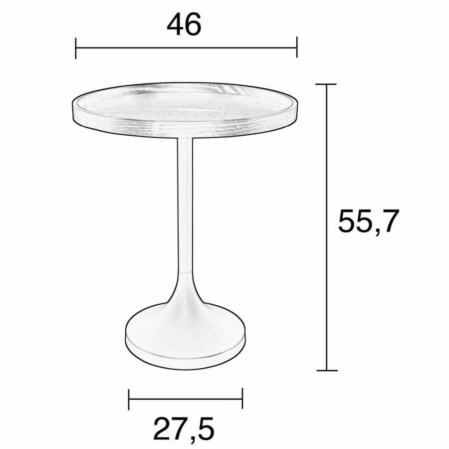 Zuiver Jason Side Table - Diagram