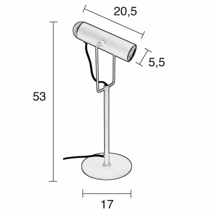 Zuiver Marlon Table Lamp - Black - Diagram