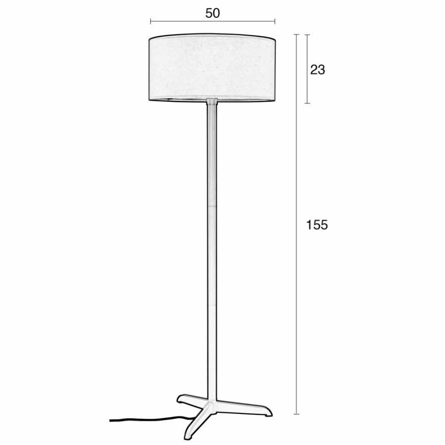 Zuiver Shelby Floor Lamp - Taupe - Diagram