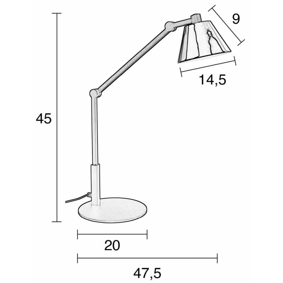 Zuiver Lub Table Lamp - Diagram