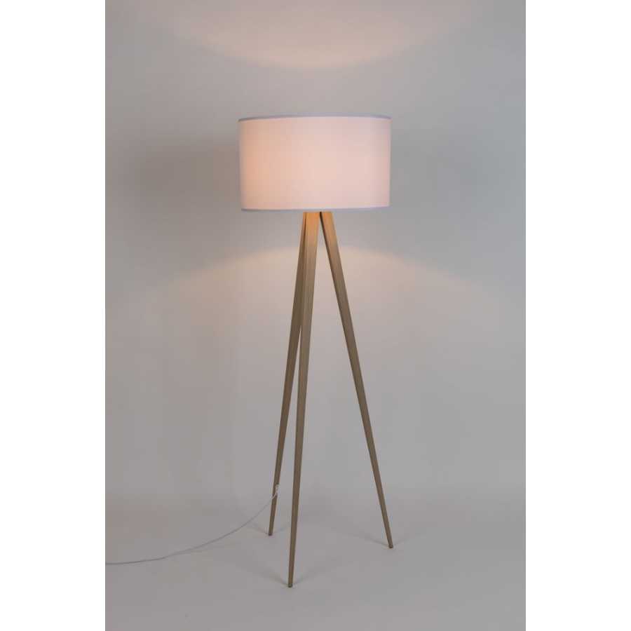Zuiver Tripod Floor Lamp - White & Oak