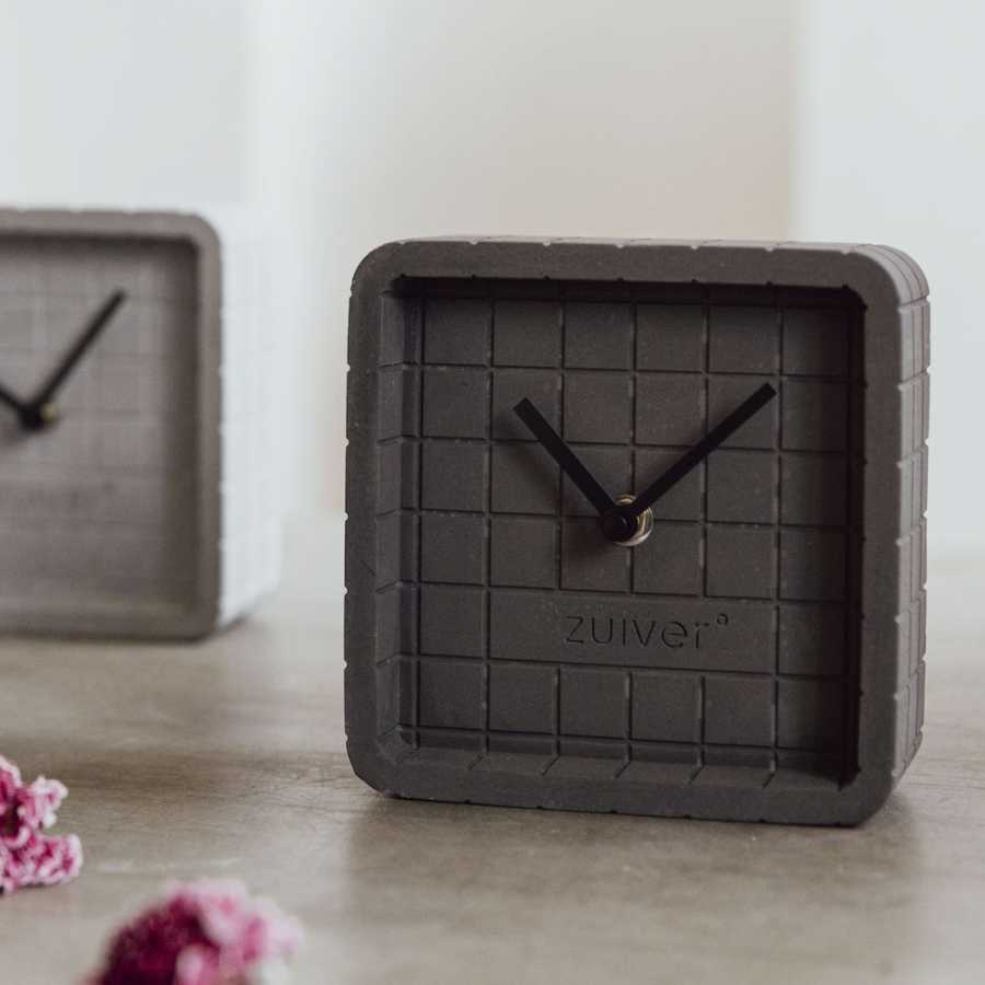 Zuiver Cute Table Clock - Concrete Anthracite