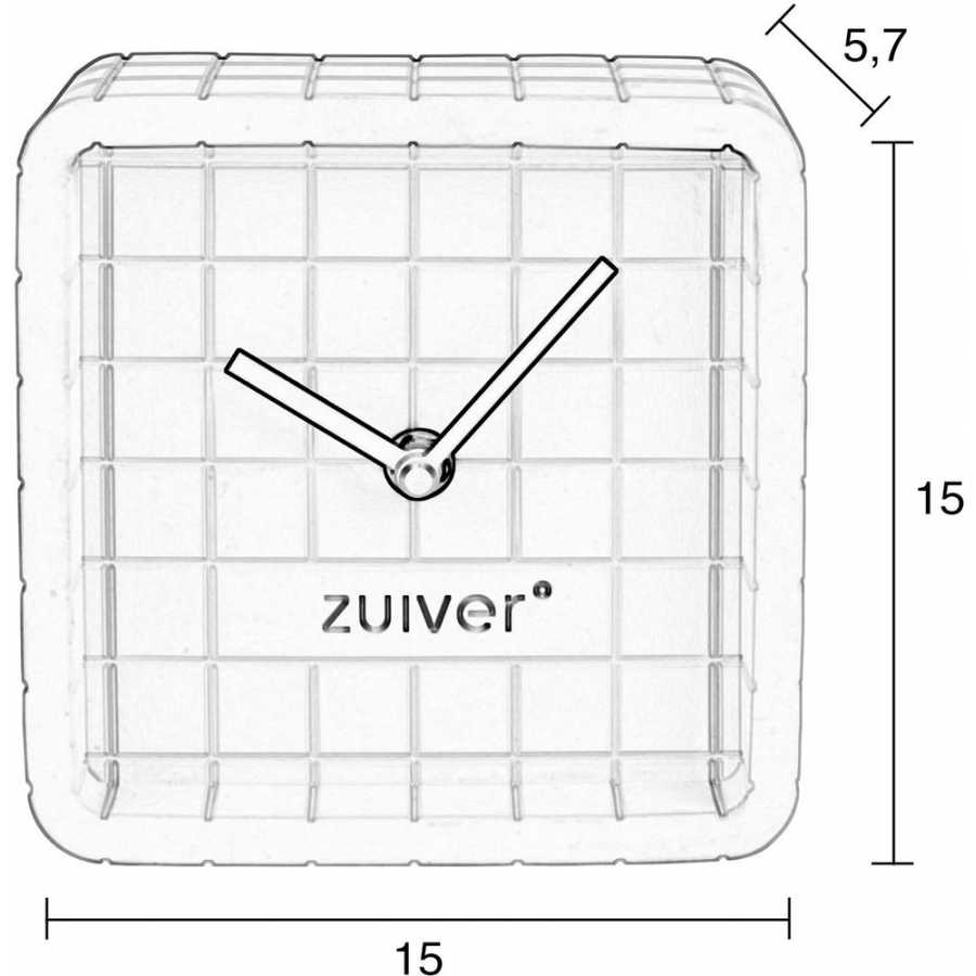 Zuiver Cute Table Clock - Concrete Anthracite