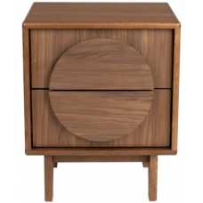 Zuiver Groove Bedside Table - Walnut