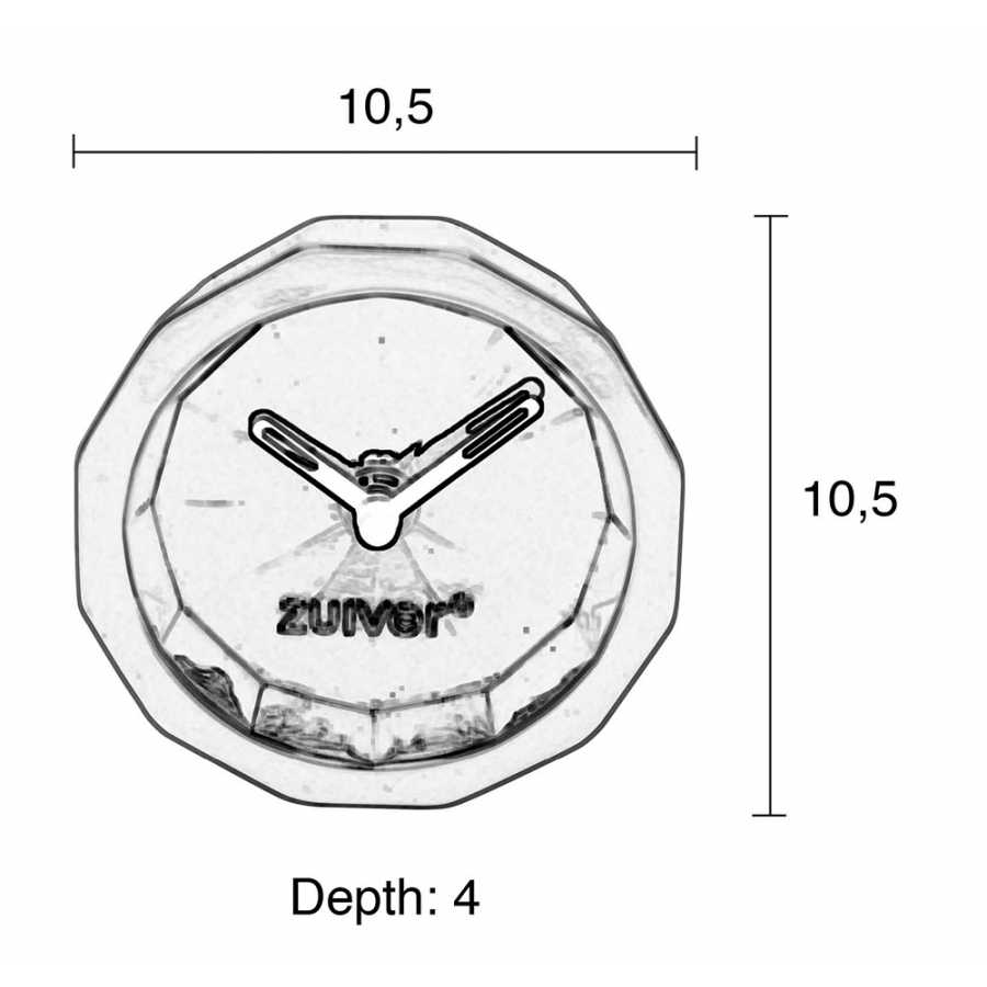 Zuiver Bink Time Clock - Sizes in cm