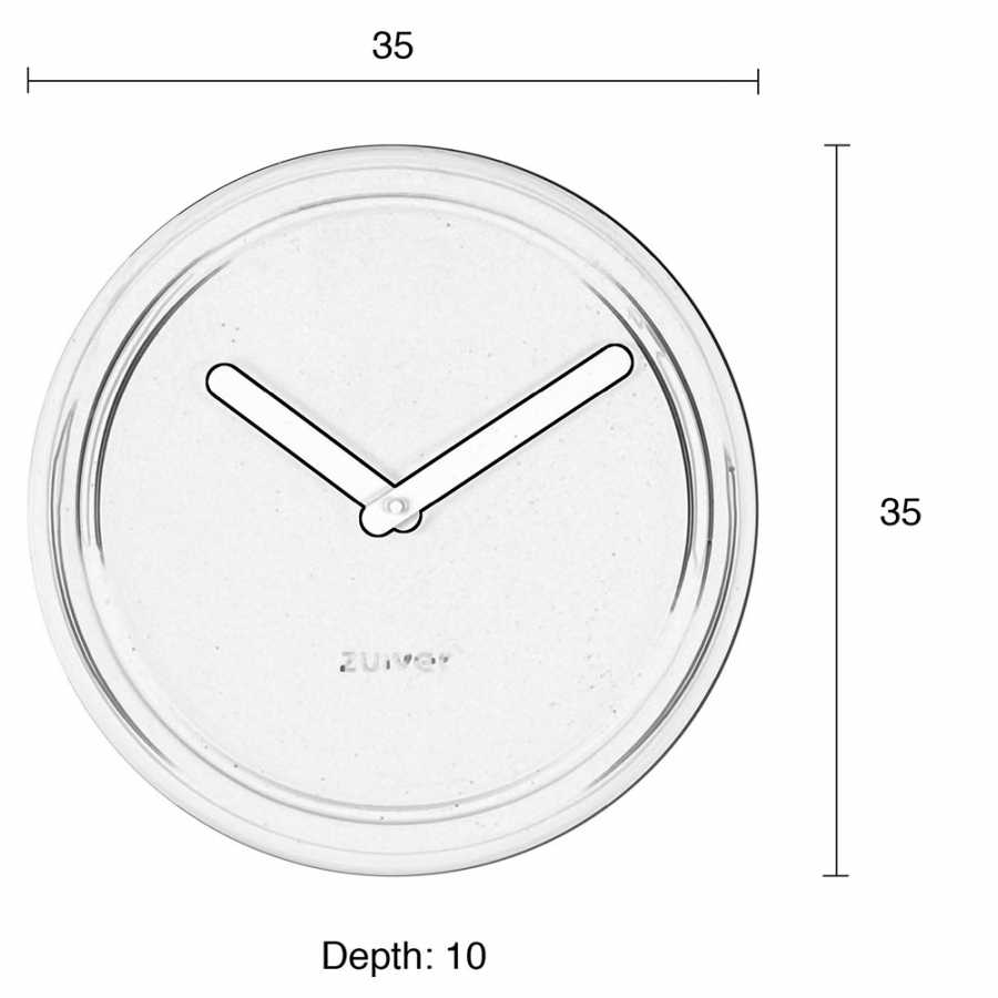 Zuiver Ceramic Time Clock - Sizes in cm