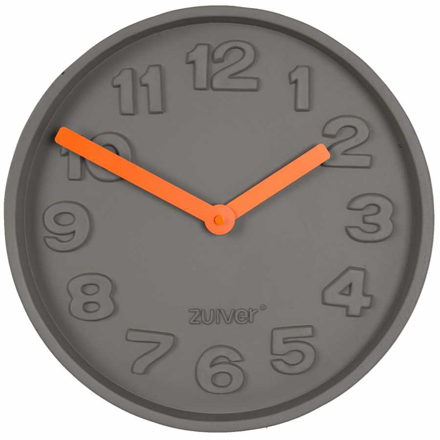 Zuiver Concrete Time Clock - Orange
