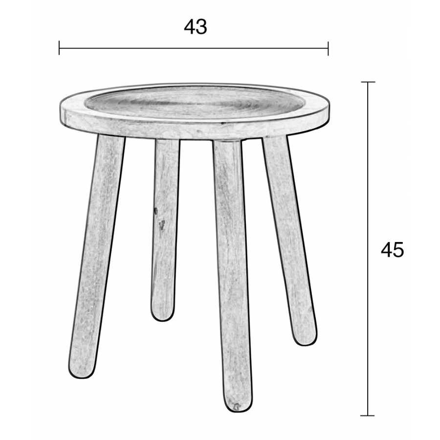 Zuiver Dendron Side Tables - Sizes in cm