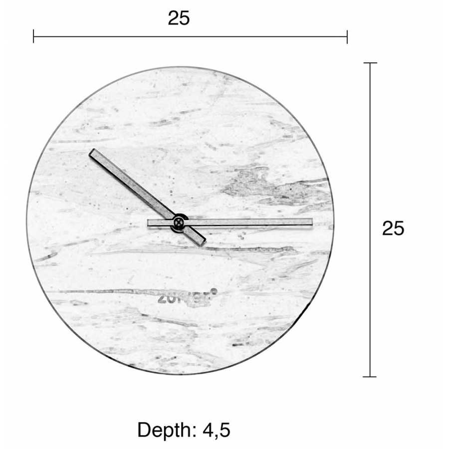 Zuiver Marble Time Clock - Green - Diagram