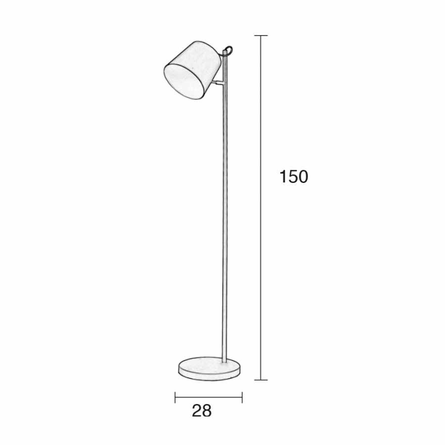Zuiver Buckle Head Floor Lamp - Sizes in cm