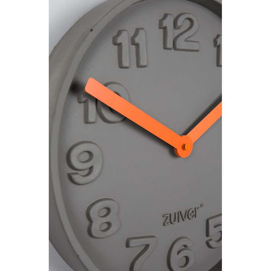 Zuiver Concrete Time Clock - Orange