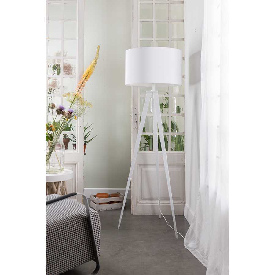 Zuiver Tripod Wood Floor Lamp - White