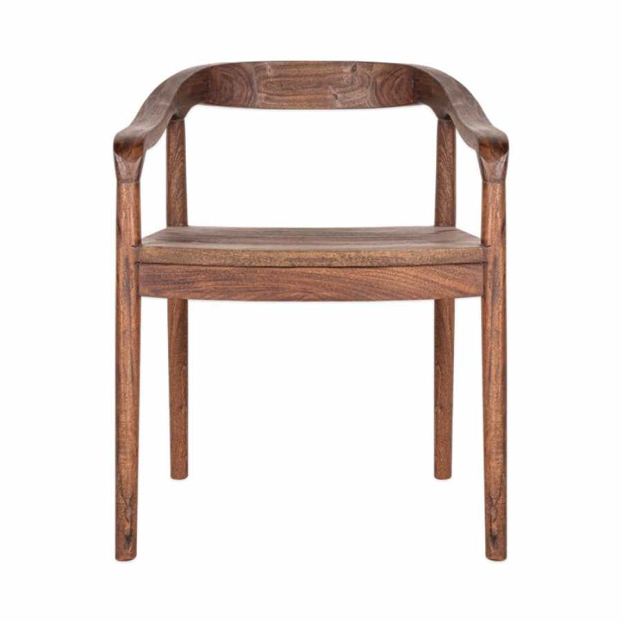 Nkuku Anbu Acacia Dining Chair - Washed Walnut