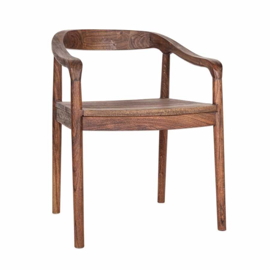 Nkuku Anbu Acacia Dining Chair - Washed Walnut